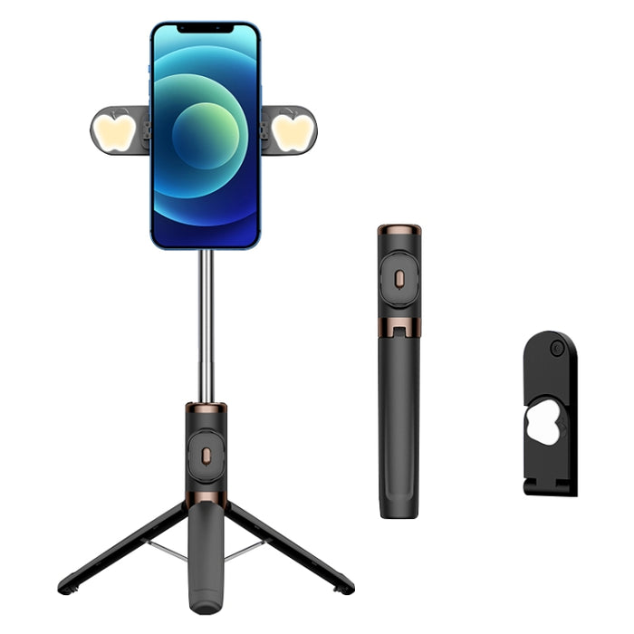 Bluetooth Remote Control Dual Fill Light Tripod Selfie Stick, Dual Fill Light (Red), Dual Fill Light (Yellow), Dual Fill Light (Black), Dual Fill Light (Green)