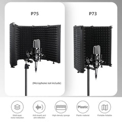 XTUGA P75 Foldable Recording Microphone Isolation Shield, P75