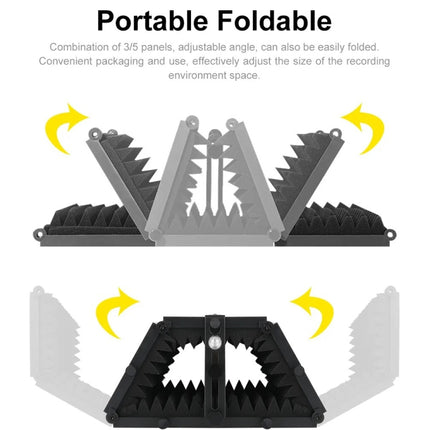 XTUGA P75 Foldable Recording Microphone Isolation Shield