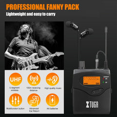 XTUGA RW2080 UHF Wireless Stage Singer In-Ear Monitor System Single BodyPack Receiver, RW2080 Receiver Bodypack