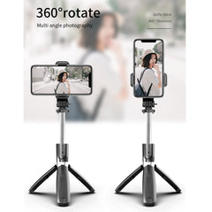 L02 100cm Multi-function Adjustable Bluetooth Self-timer Pole Tripod Selfie Stick