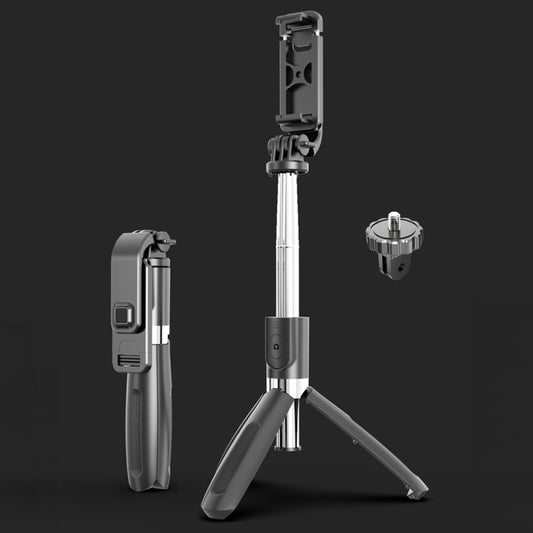 L02 100cm Multi-function Adjustable Bluetooth Self-timer Pole Tripod Selfie Stick