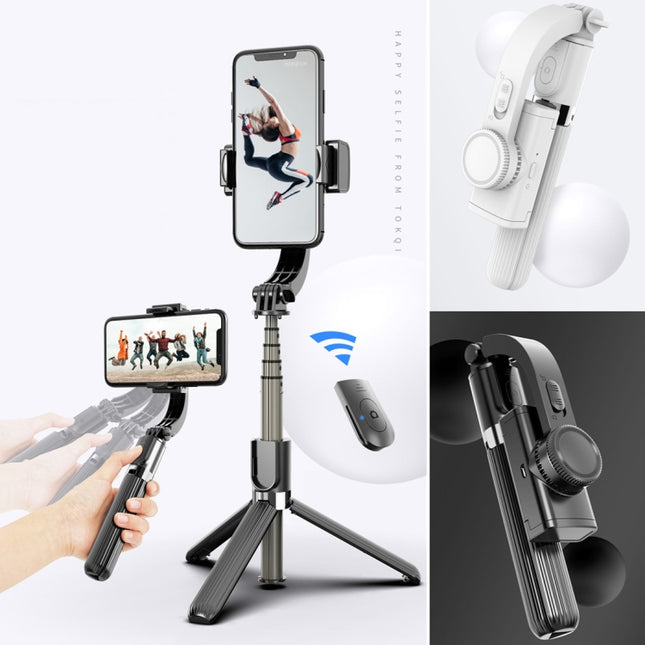 L08 Adjustable Gimbal Stabilize Bluetooth Self-timer Pole Tripod Selfie Stick