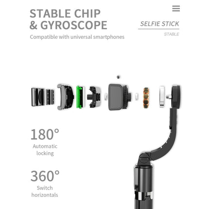 L08 Adjustable Gimbal Stabilize Bluetooth Self-timer Pole Tripod Selfie Stick