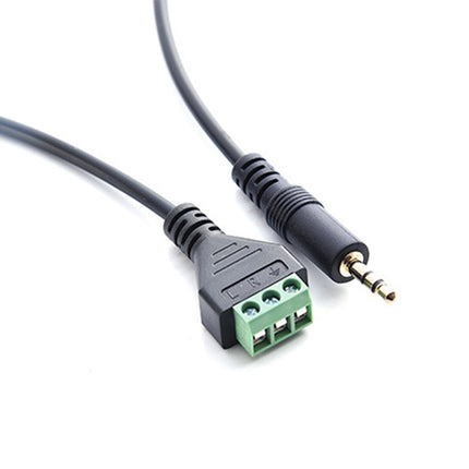 3.5mm 3 Pin Stereo Male to AV Screw Terminal Audio Jacks Terminal Male Lock Connector Cable, Length: 30cm, 3.5mm Male to 3 Pin