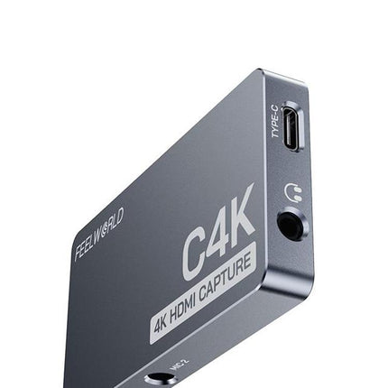 FEEWORLD C4K Video Capture 4K HDMI 60Hz In and Out USB-C Plug and Play for Streaming Gaming Video Conference