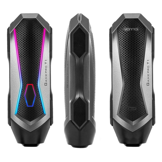 Yanmai T1 360-degree Free Rotation Cardioid Pointing Condenser Gaming Microphone with RGB Colorful Lighting & Pluggable USB-C / Type-C Cable, Cable Length: 1.7m, T1