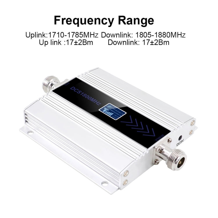 DCS-LTE 4G Phone Signal Repeater Booster, US Plug(Silver)