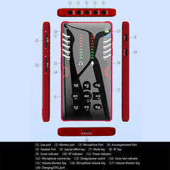 RK-C21 Bluetooth Live Broadcast Audio Headset Microphone Webcast Entertainment Streamer Sound Card for Phone, Computer PC
