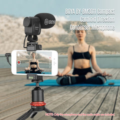 BOYA Portable Mini Condenser Live Show Video Recording Microphone for DSLR / Smart Phones