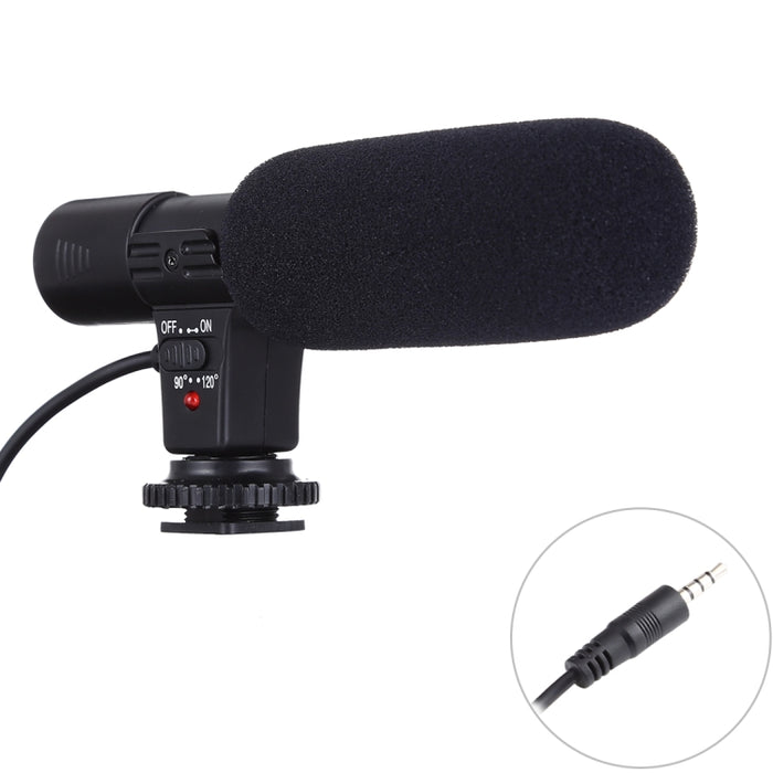 MIC-02 30-18000Hz Rate Sound Clear Stereo-Mikrofon für Smartphone, Kabellänge: 28cm