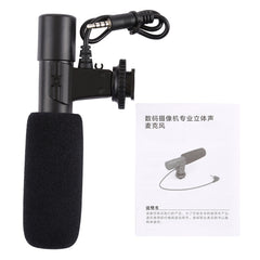 MIC-02 30-18000Hz Rate Sound Clear Stereo Microphone for Smartphone, Cable Length: 28cm