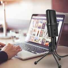 Yanmai SF-970 Professional Condenser Sound Recording Microphone with Tripod Holder & USB Cable , Cable Length: 1.8m