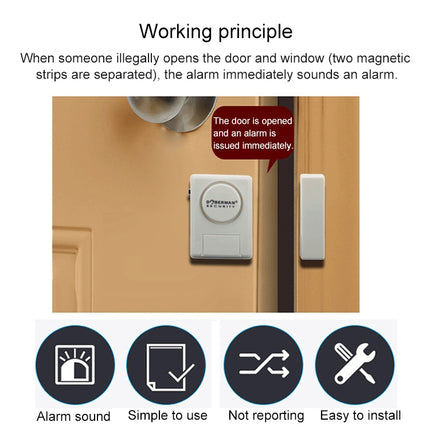 DOBERMAN SE-0119 Household Anti-theft Wireless Remote Control Door Magnetic Sensor Alarm, SE-0119