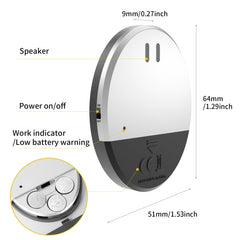 Ultra-slim Round Door / Window Alert Detect Vibration Sensor Alarm for Home Alarms Security