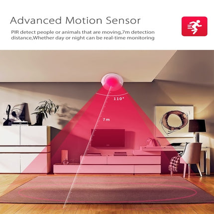 NEO NAS-PD01W Wireless WiFi PIR Detector Motion Sensor, Support Android / IOS systems & Ultra-bright Red LED