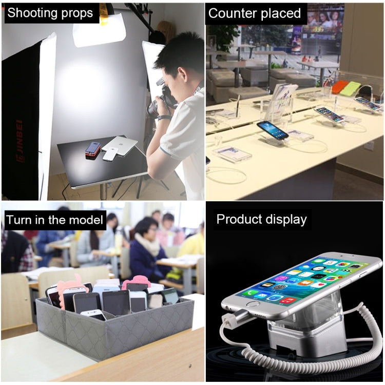 Aluminum Shell Square-column Anti-theft Alarm Stand Security System Burglar Alarm / Anti-theft Alarm Display Holder for Samsung / Huawei / Xiaomi / OPPO / vivo / LG with Micro-USB Port