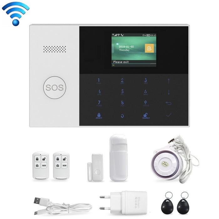 PG-105-GSM GSM/GPRS + WiFi Intelligent Alarm System with Touch Keypad & LCD Screen & RFID Function, EU Version, PG-105-GSM(EU Version)