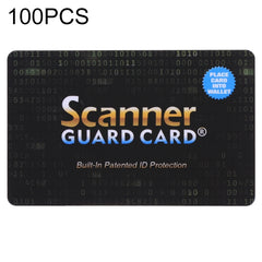 100 PCS Scanner Guard Card RFID Blocking Card, Built-in Patented ID Protection