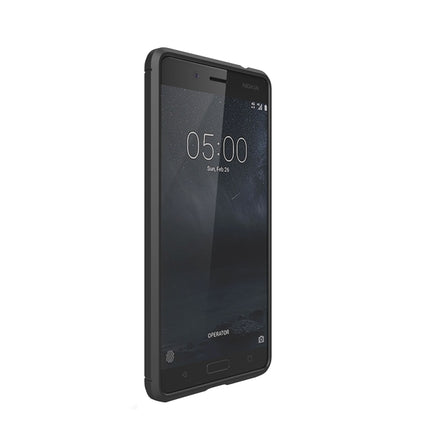 For Nokia 5 Brushed Carbon Fiber Texture Shockproof TPU Protective Cover Case