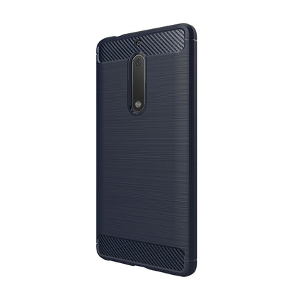 For Nokia 5 Brushed Carbon Fiber Texture Shockproof TPU Protective Cover Case, Nokia 5