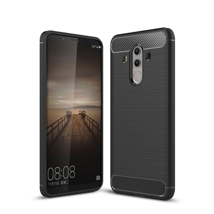 For Huawei  Mate 10 Pro Brushed Texture Carbon Fiber Shockproof TPU Rugged Armor Protective Case , For Huawei Mate 10 Pro, For Mate 10 Pro