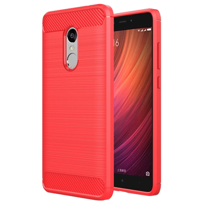 For Xiaomi  Redmi Note 4X Brushed Carbon Fiber Texture Shockproof TPU Protective Case , For Redmi Note 4X