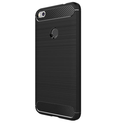 For Huawei  P8 Lite (2017) Brushed Carbon Fiber Texture Shockproof TPU Protective Case, Huawei P8 Lite (2017)
