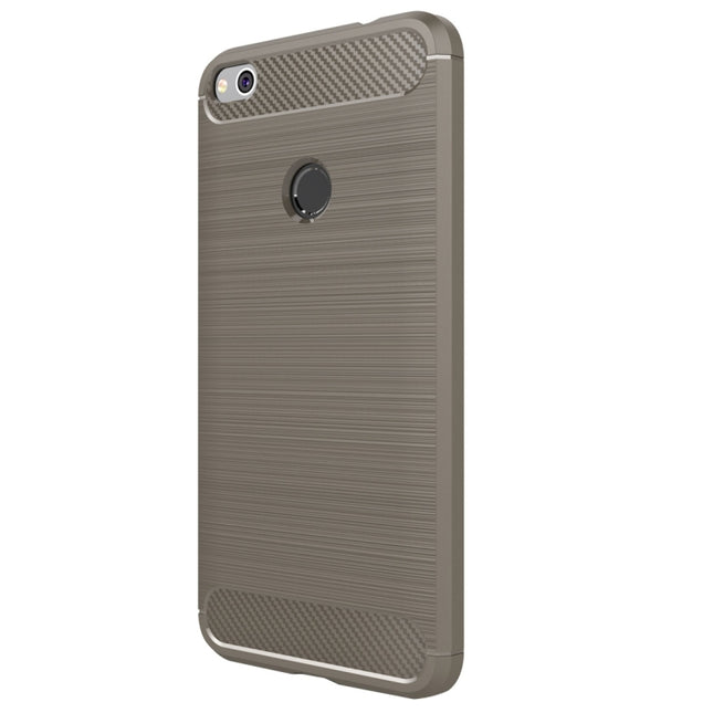 For Huawei  P8 Lite (2017) Brushed Carbon Fiber Texture Shockproof TPU Protective Case, Huawei P8 Lite (2017)