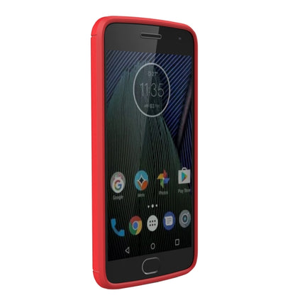 For Motorola Moto G5 Plus Brushed Carbon Fiber Texture Shockproof TPU Protective Cover Case