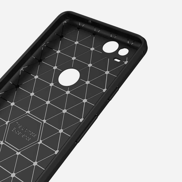 For Google Pixei 2 Brushed Texture Carbon Fiber Shockproof TPU Rugged Armor Protective Case