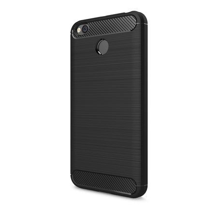 For Xiaomi  Redmi 4X  Brushed Carbon Fiber Texture Shockproof TPU Protective Cover Case , For Redmi 4X