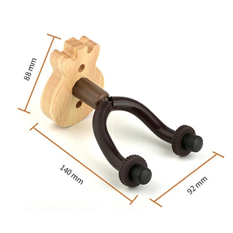 Deep Wood Grain Guitar Ukulele Wood Wall Hook, MI0013A, MI0013B