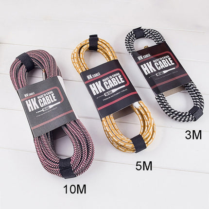 Wooden Guitar Bass Connection Cable Noise Reduction Audio Cable, Cable Length: 10m, Random Color Delivery