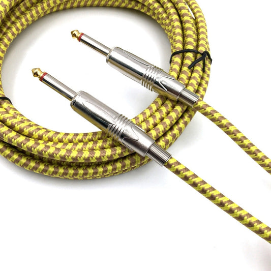 Wooden Guitar Bass Connection Cable Noise Reduction Braid Audio Cable, Cable Length: 3m