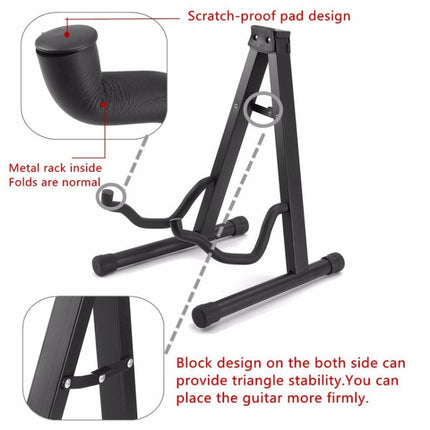 Universal Foldable Vertical Metal Guitar Stand, Metal Guitar Stand