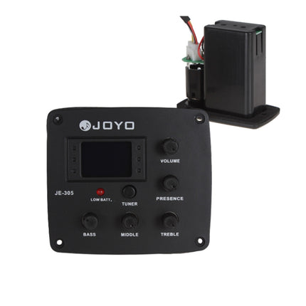 JOYO JE-305 Guitar Pickup 4-Band EQ Preamp Tuner Pickup Equalizer with Tuning Function, JE-305