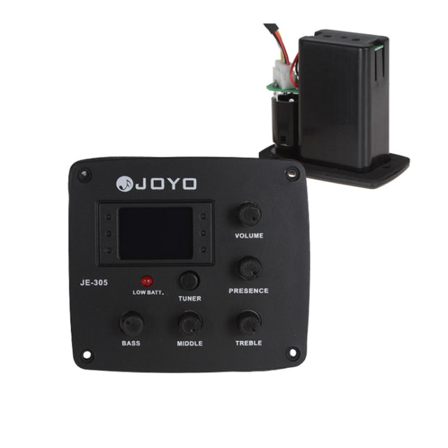JOYO JE-305 Guitar Pickup 4-Band EQ Preamp Tuner Pickup Equalizer with Tuning Function, JE-305
