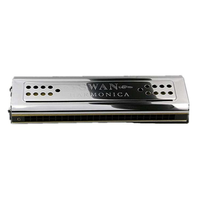 Swan SW24-12A 24-holes Double-sided Harmonica Beginner Polyphony Box Adult Children Beginners Performance, SW24-12A 24-holes Polyphonic Harmonica