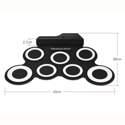 Portable Silicone Hand Roll USB Electronic Drum
