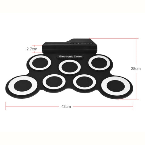 Portable Silicone Hand Roll USB Electronic Drum