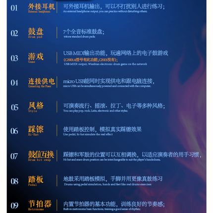 Portable Silicone Hand Roll USB Electronic Drum