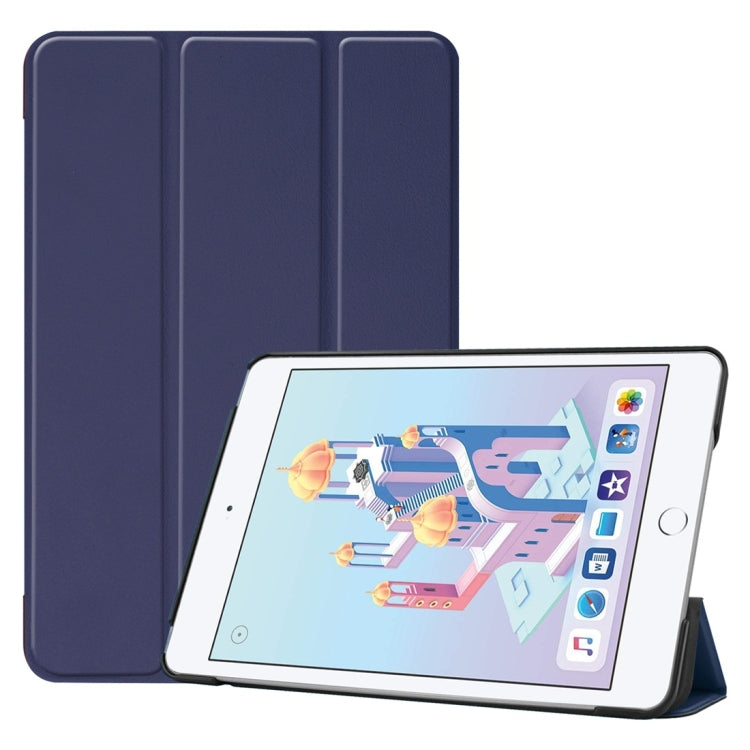 Funda de cuero sintético inteligente con tapa horizontal y textura Custer para iPad Mini 4/Mini 5, con función de suspensión/activación y soporte plegable en tres posiciones, para iPad Mini 4/Mini 5