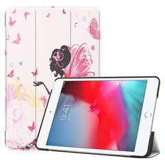 Graffiti Pattern Custer Texture Horizontal Flip PU Leather Case for iPad Mini 2019 / Mini 4 , with Three-folding Holder & Sleep / Wake-up Function, For iPad Mini 2019 / Mini 4