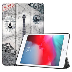 Graffiti Pattern Custer Texture Horizontal Flip PU Leather Case for iPad Mini 2019 / Mini 4 , with Three-folding Holder & Sleep / Wake-up Function, For iPad Mini 2019 / Mini 4