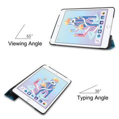 Horizontale Klapphülle aus PU-Leder mit Graffiti-Muster und Custer-Textur für iPad Mini 2019/Mini 4, mit dreifach klappbarer Halterung und Schlaf-/Weckfunktion, für iPad Mini 2019/Mini 4
