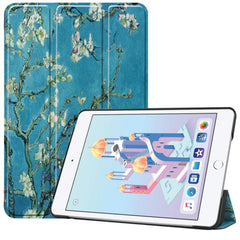 Graffiti Pattern Custer Texture Horizontal Flip PU Leather Case for iPad Mini 2019 / Mini 4 , with Three-folding Holder & Sleep / Wake-up Function, For iPad Mini 2019 / Mini 4