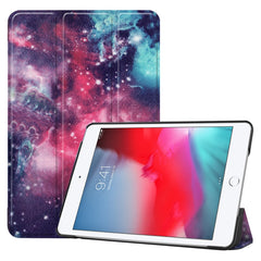 Graffiti Pattern Custer Texture Horizontal Flip PU Leather Case for iPad Mini 2019 / Mini 4 , with Three-folding Holder & Sleep / Wake-up Function, For iPad Mini 2019 / Mini 4