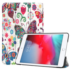 Graffiti Pattern Custer Texture Horizontal Flip PU Leather Case for iPad Mini 2019 / Mini 4 , with Three-folding Holder & Sleep / Wake-up Function, For iPad Mini 2019 / Mini 4