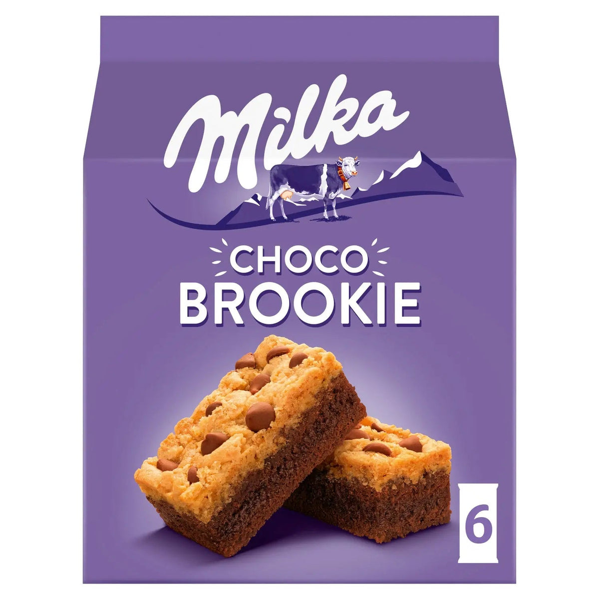 Milka Choco Brookie carton containing 6 individual bars - VAT FREE